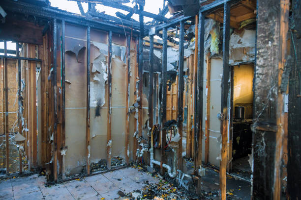 Professional Fire Damage Restoration technician working in Warsaw, VA